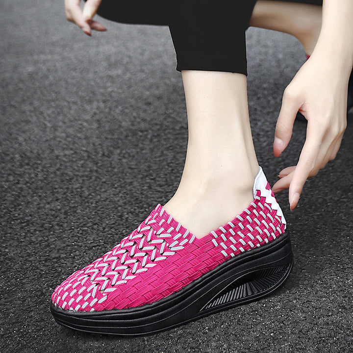 Herrer Åndbare Slip-On Flettet Sneakers Stilla
