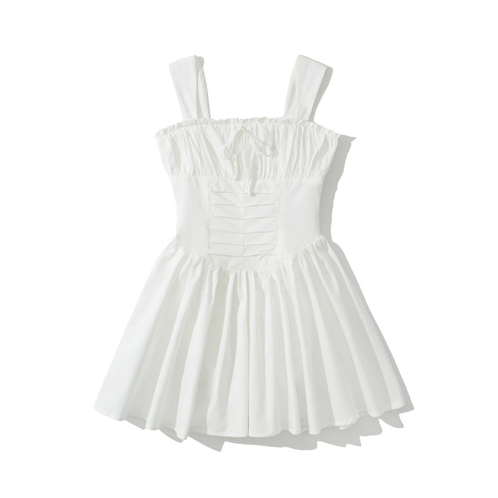 Femme Off-Shoulder Rynk Mini Kjole Stilla