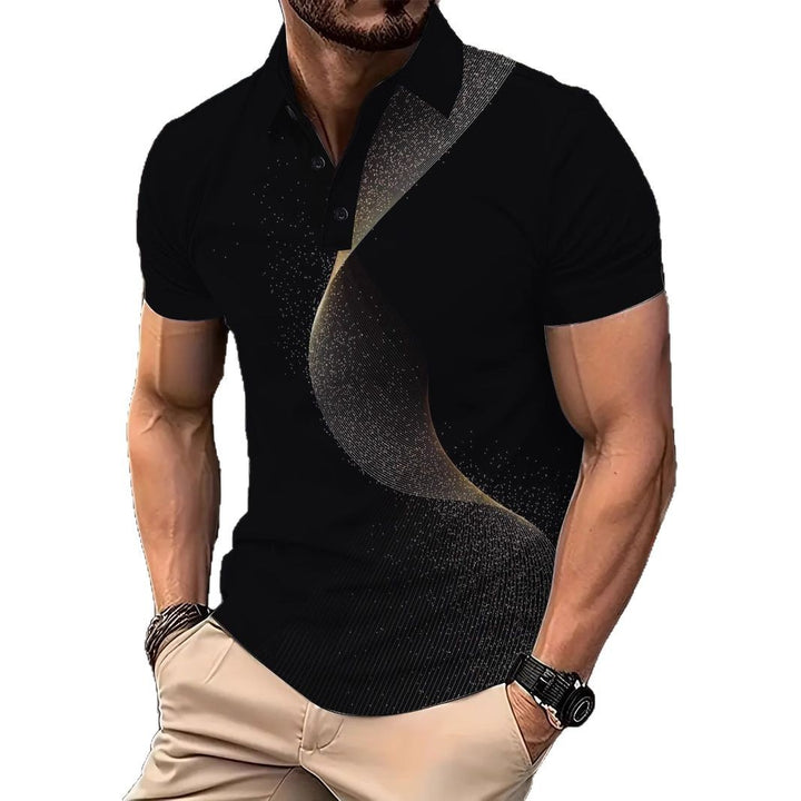Herre poloshirt med unikt grafisk design og åndbare egenskaber Stilla