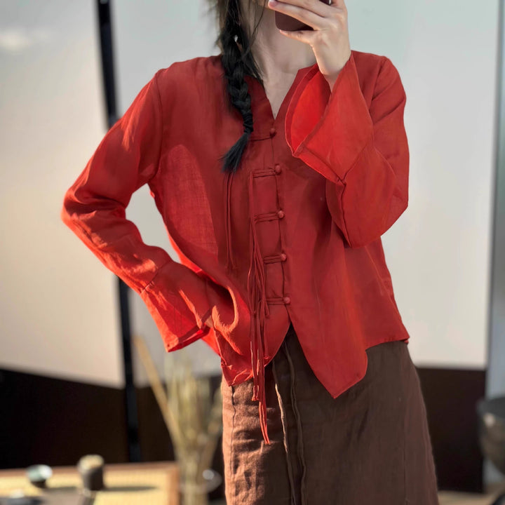Femme Elegante Bindefront Bluse Stilla