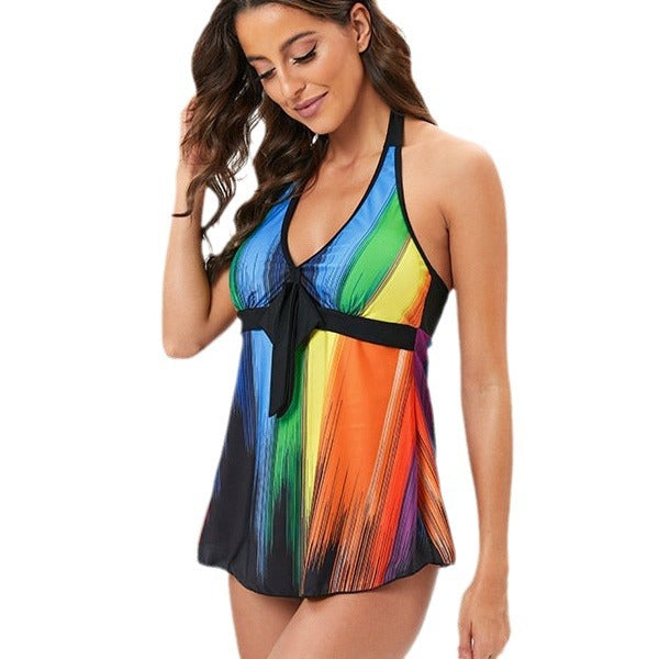 Dame Tankini med farverig gradient og justerbare stropper Stilla