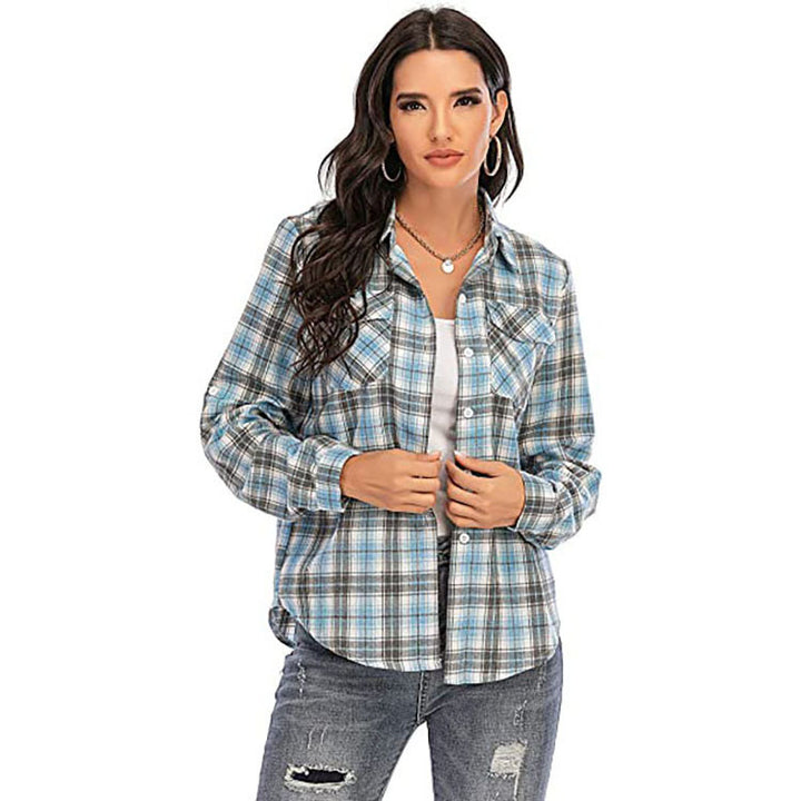 Dameternettern flannelbluse Stilla