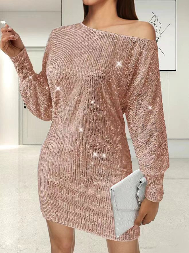 Dame Off-Shoulder Textureret Mini-Kjole Stilla