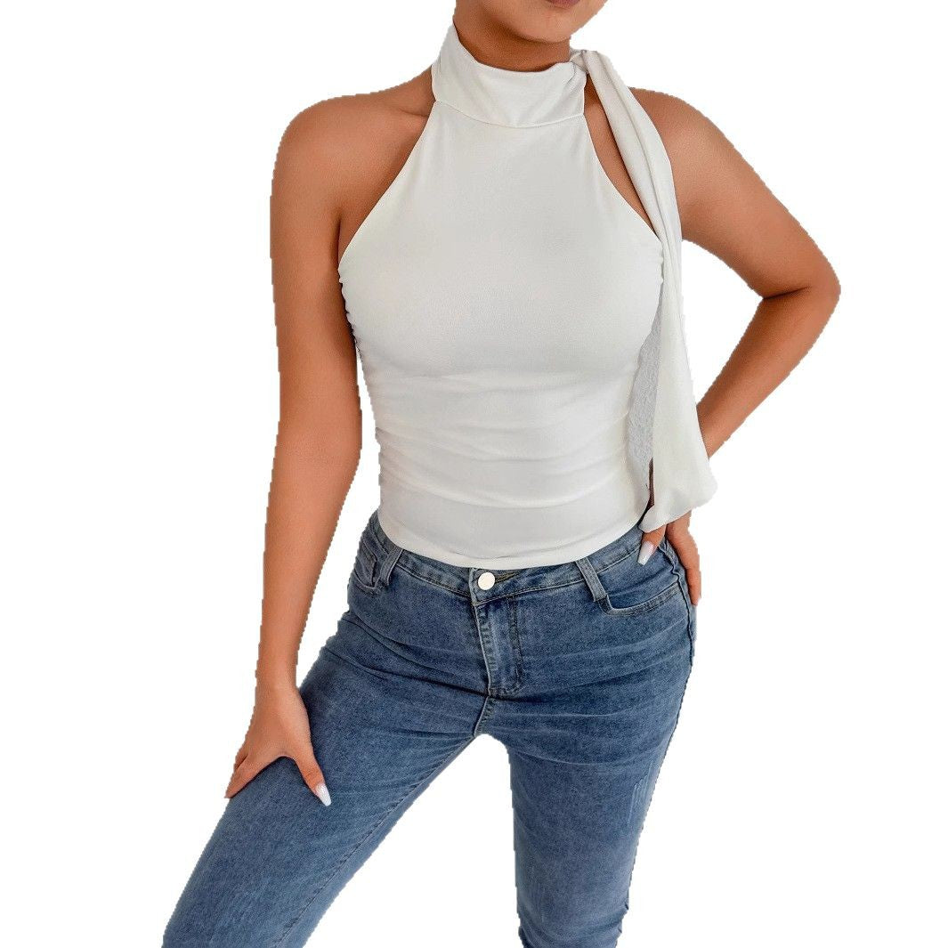 Damer elegant top med feminin sløjfedesign Skovae