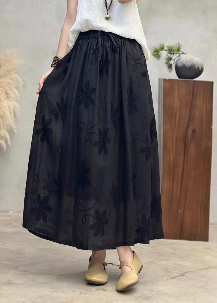 Femme Florale Bestikket Maxi-Nederdel Stilla