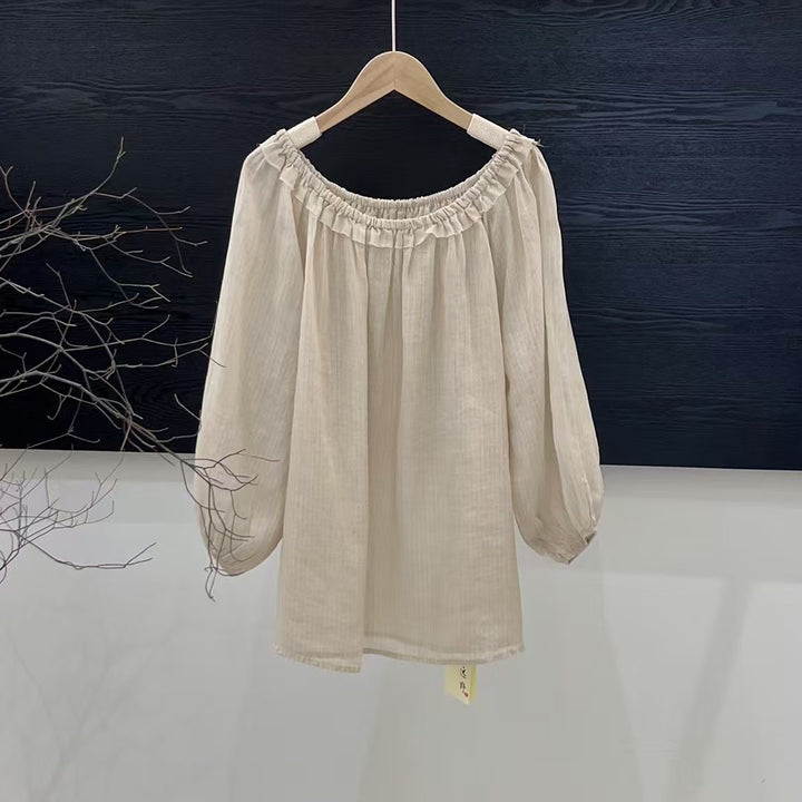 Dame Off-Shoulder Bluse med vidt skårne ærmer Stilla