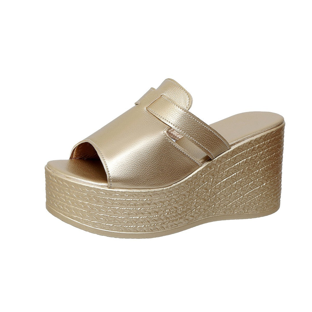 Dame platform-sandaler med justerbar rem og stilfuldt design Stilla
