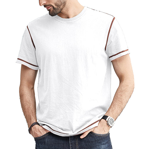 Herrer T-shirt med fashionable akcenter og kvalitets bomuldsstruktur Stilla