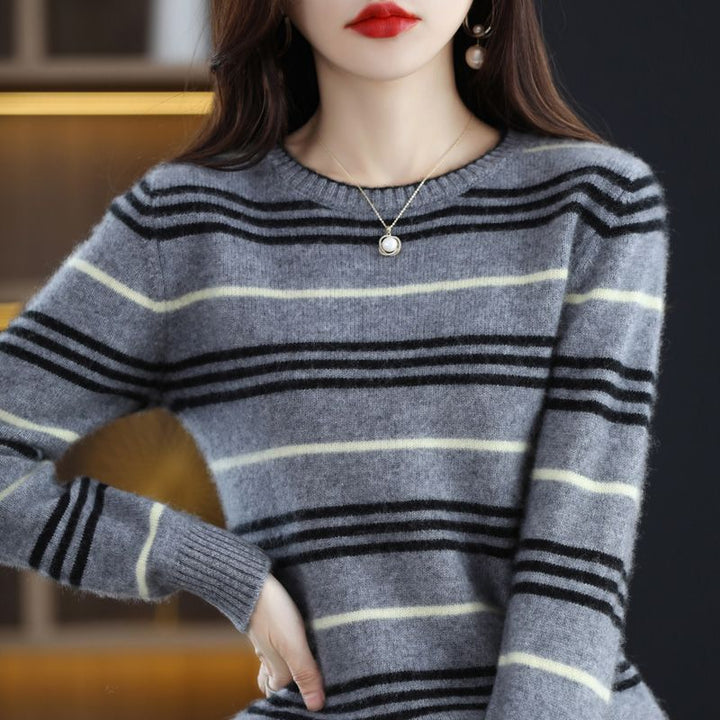 Frække moderne og komfortable stribede sweater Stilla