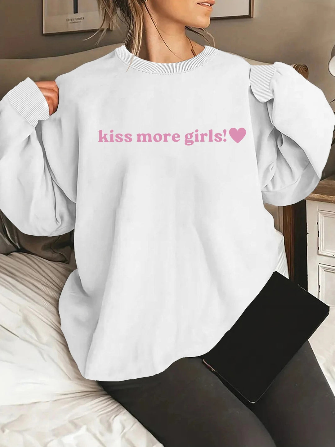 Kvinders sweatshirts med inspirerende tekst og afslappet pasform Stilla