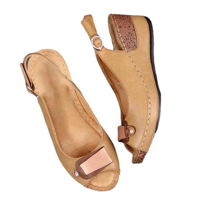 Dame Peep-Toe Slingback Keil-Sandaler Stilla