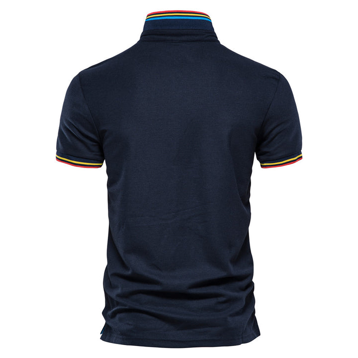 Herrer polo shirt med moderne krave og farverige accenter Stilla