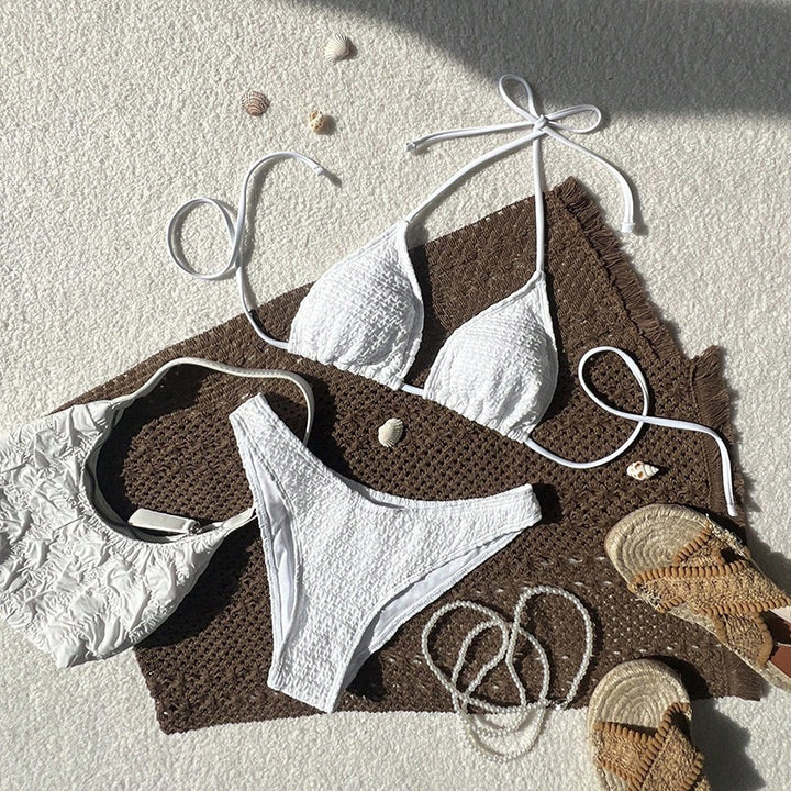 Dame badedragt med struktureret overflade Skovae