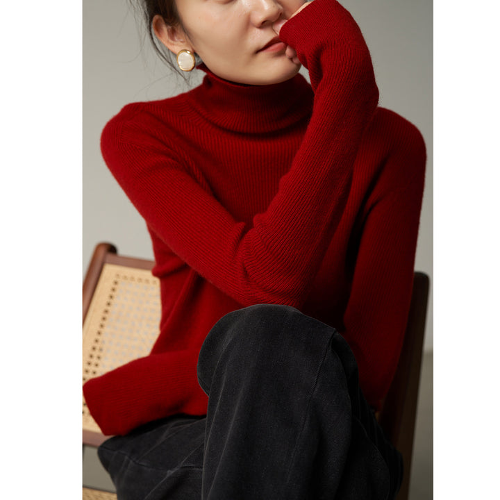 Femme Chunky Ribstrik Rullekravepullover Stilla