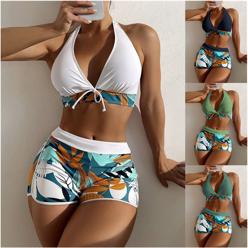 Dame bikini sæt med floralt design og justerbar top Stilla