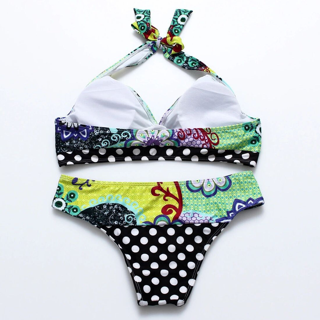 Kvinder Floral-mønster Bikini-sæt Stilla