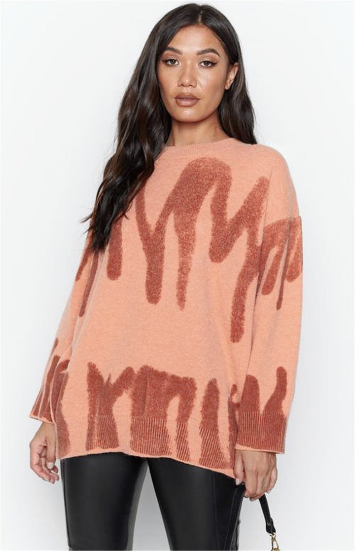 Damer Løs sweater med unik farvegradient og bred pasform Stilla