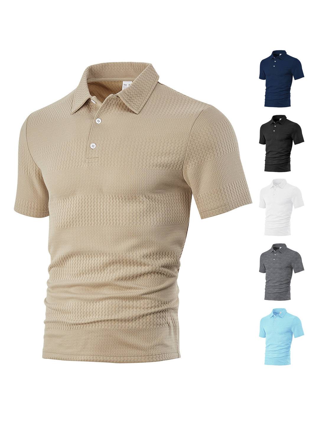 Herre Sporty Polo T-shirt med struktureret design Stilla
