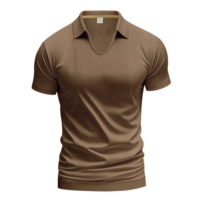 Herrer sporty Polo-shirt med moderne strukturmønster Stilla
