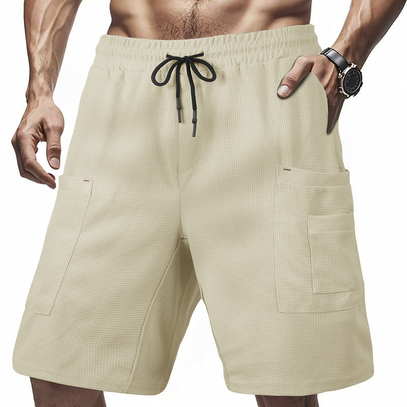Herre cargo-shorts med multifunktionelle lommer og elastisk talje Stilla