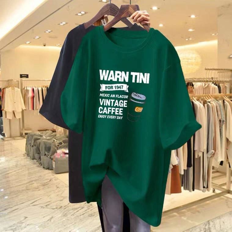 Dame T-shirt med vintage kaffepresse grafik Stilla
