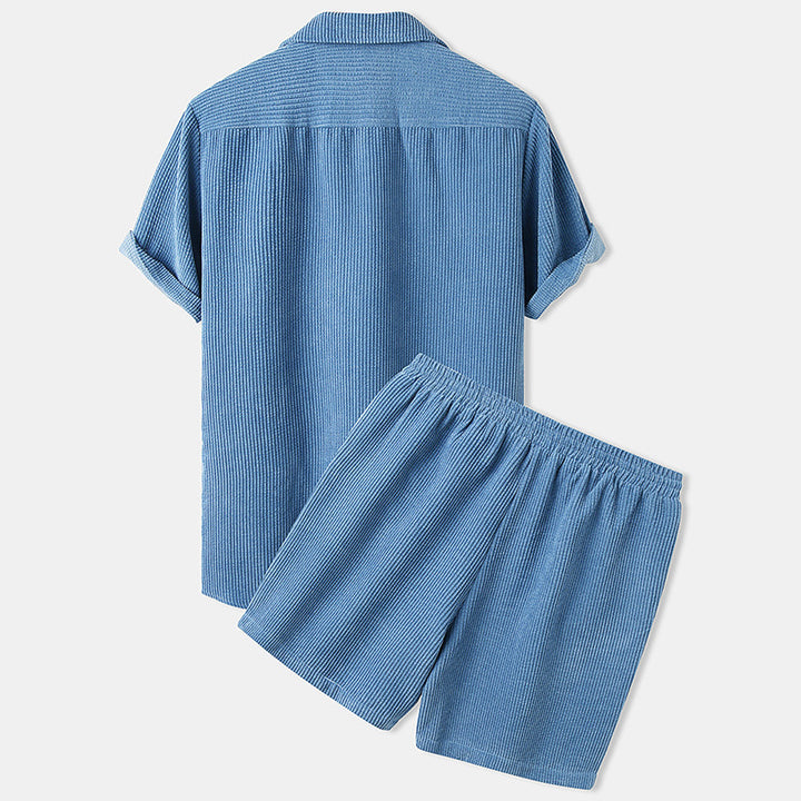 Dame afslappende pyjamajakke med struktureret overflade og elastisk talje Stilla