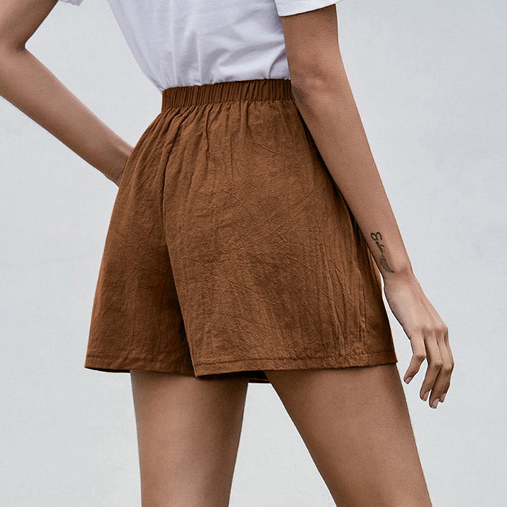 Dame behagelige shorts med elastisk talje og lommer Stilla