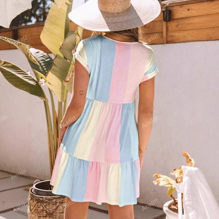Dame legesy sommerkjole med farvegradient og frisk design Stilla