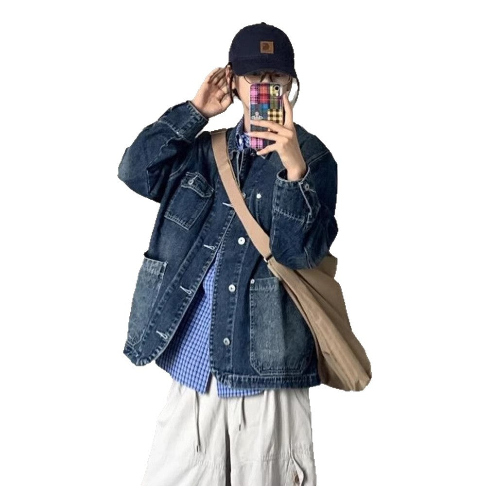 Kvinders mode denimjakke med store lommer Stilla