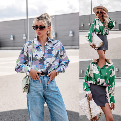 Dame Ternede Skjorte med moderne Patchwork-Design Stilla