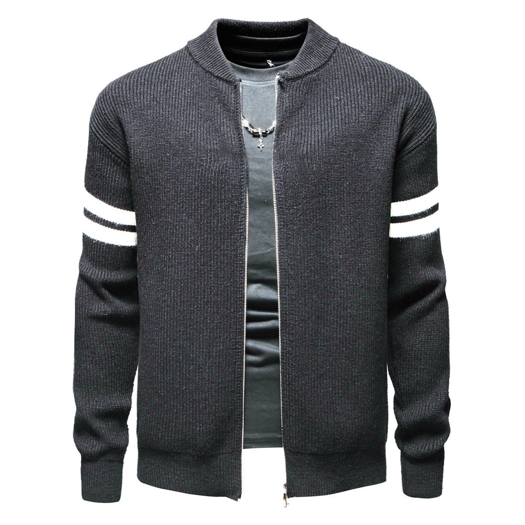 Herre Ribbetrøje Zip-Up Fritidscardigan Stilla