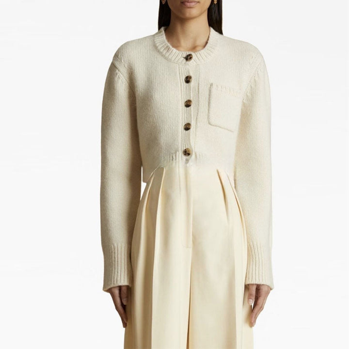 Kvinderne korte strikket cardigan med knapper Stilla