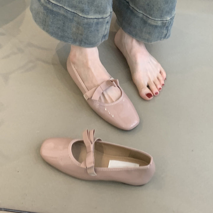 Dame Chic Leopardtryk Mary Jane Ballerinaer med Sløjfedetail Stilla