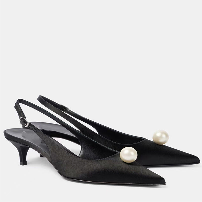 Femme Elegante Slingback Hæle med Perlemorsdetaljer Stilla