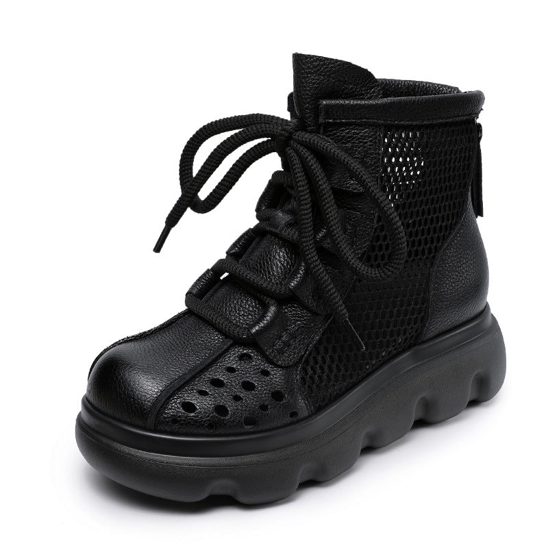 Dame Åndbare Net Snørebånd Ankelsneakers med Polstret Såle Stilla