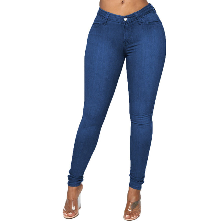 Dame Skinny Jeans med høj talje og figursygende stræk Stilla