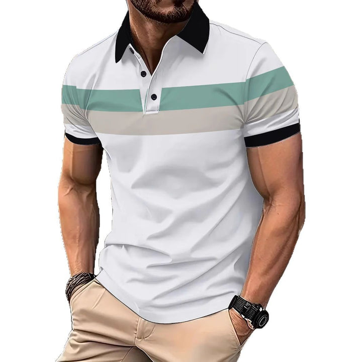 Herre Poloshirt med stilfulde striber og sporty snit Stilla