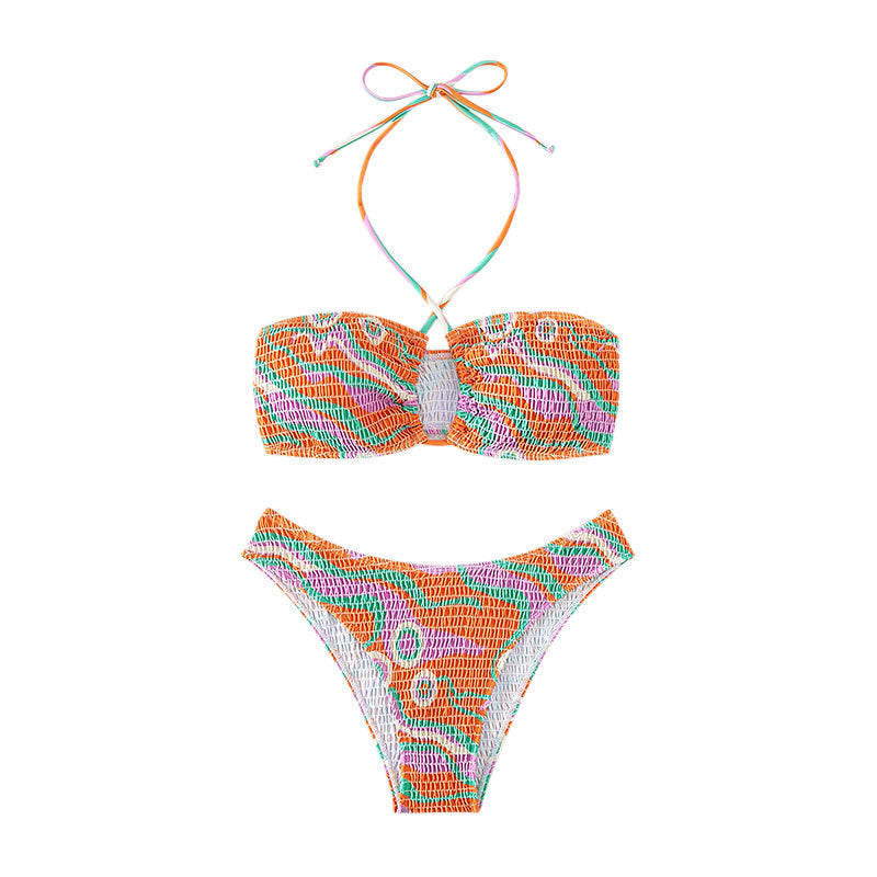 Dame Top med stropper Bandeau To-dels Bikini Sæt Stilla