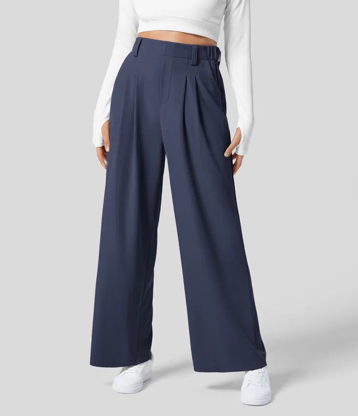 Dame Bredskårede Culotte-bukser med elastisk talje Stilla