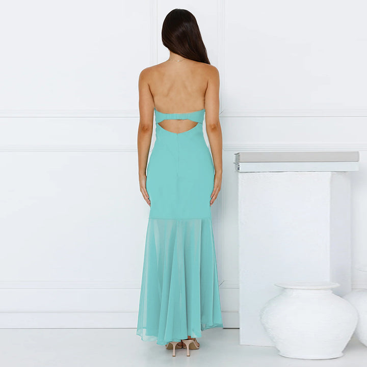 Dame Elegant Strapless Maxikjole Stilla