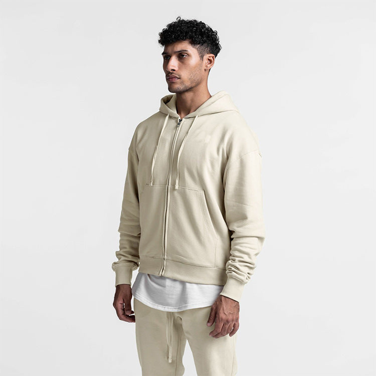 Herrer Cozy Zip-Hoodie med frontlomme og blødt fleecefôr Stilla