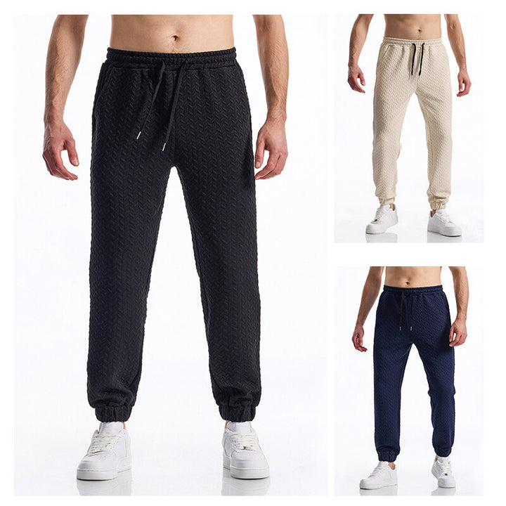 Herrer Struktur Strik Sweatpants Stilla