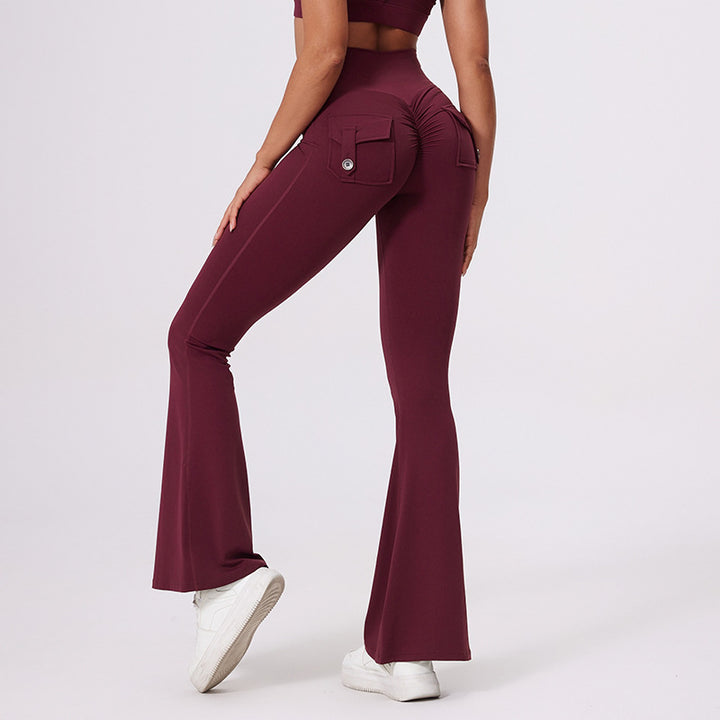 Dame Bootcut leggings med lommer og høj talje Stilla