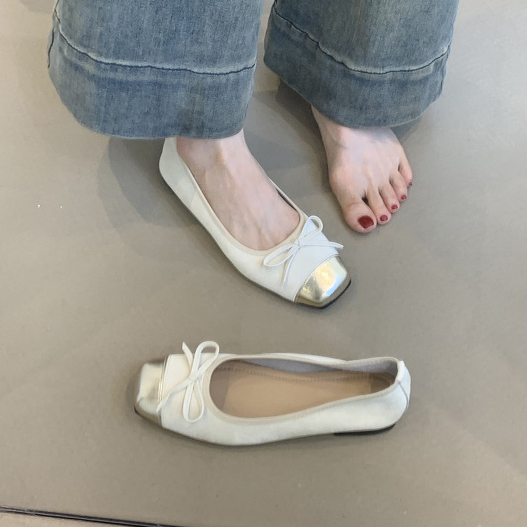 Dame Elegant Sløjfe-Accent Balletsko Stilla