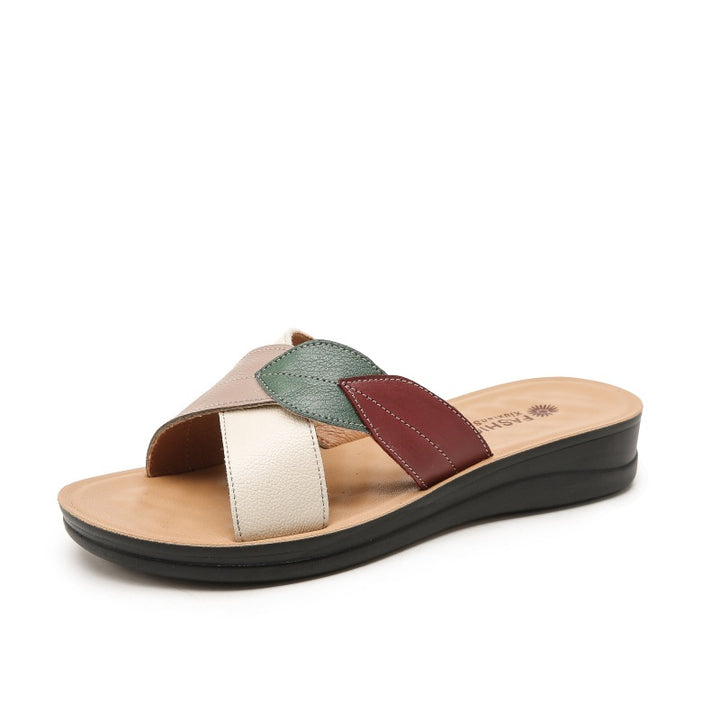 Femme Komfort Slide Sandaler med stilfuldt krydsdesign Stilla