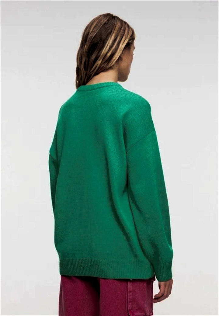 Dame Klassisk sweater med statement-design og løs pasform Stilla