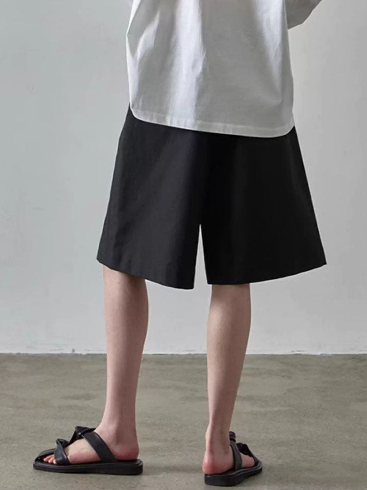 Dame brede shorts med plisseringer og sidelommer Stilla