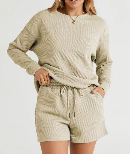 Dame afslappet sæt bestående af quiltet top og shorts Stilla