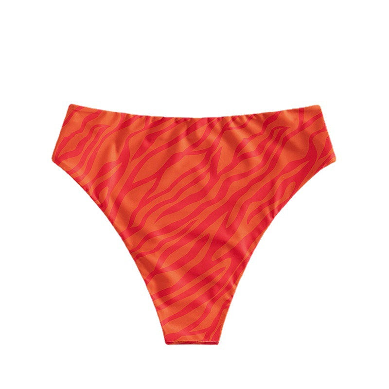 Dame Højtaljet Bikini Bund med krævende motiv Stilla
