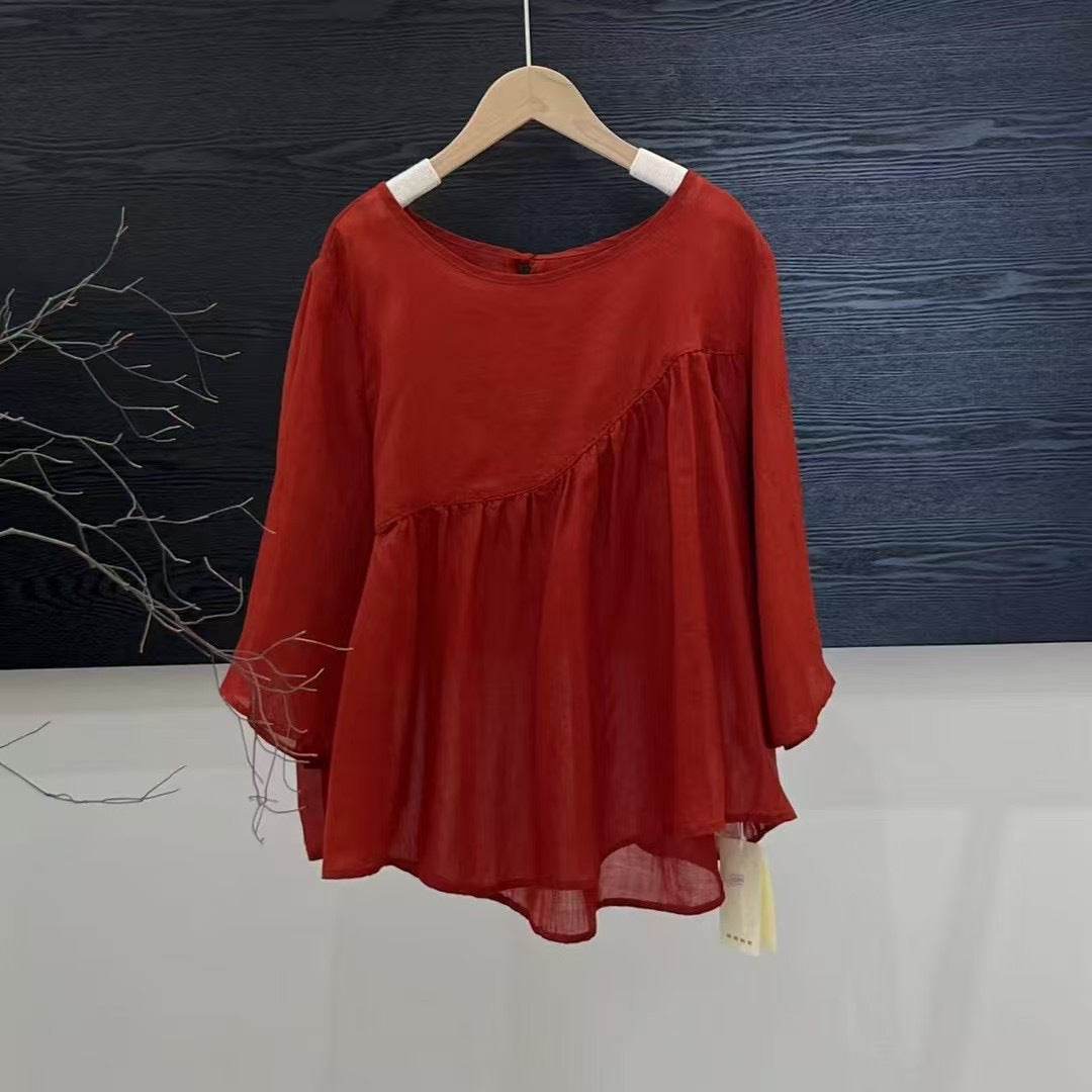 Dame Bohemian Stil lagdelt Bluse Stilla
